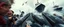Placeholder: close up on scared people, collisions, aggression, ship hitting animals, animals interacting with vehicles, whales near boats, overlapping subjects, chaotic composition, distortion, surreal behavior, violence, confusion, merged objects