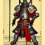 Placeholder: Ukiyo-e Style , Male Samuri in armour, full body