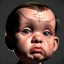 Placeholder: Alfred Hitchcock toddler, full body, dramatic lighting, hyper realistic