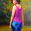 Placeholder: Full body portrait, painting, medium shot lady style of Debbie DeWitt