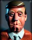 Placeholder: Waist up Portrait, Donald trump muppet, Sesame Street style, retro style, photo studio, unreal engine 5, god lights, ray tracing, RTX, lumen lighting, ultra detail, volumetric lighting, 3d.