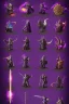 Placeholder: medieval Knight, violet color, high detail, sorcery, sparks, mechanical, plasma, treasure, weapons, slithery, legendary, castle, dragon, confident, proud