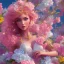 Placeholder: bright fairy in a flowery landscape synthwave, colorful, psychedelic, artstation, concept art, smooth, extremely sharp detail, finely tuned detail, ultra high definition, 8 k