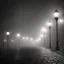 Placeholder: Street night emptiness lanterns fog