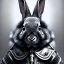 Placeholder: royal rabbit wearing black hooded coat, meets old rabbit friend in the city,royal woods, cgsociety, Mandelbulb, Portrait , character design, cinematic lighting, hyper-detailed, cgsociety, 8k, high resolution, symmetrical, beautiful, elegant, watercolor, cinematic, insanely detailed and intricate, James Gurney, Peter Mohrbacher, Marc Simonetti, Mike Mignola, Bright blue tones, Black paper with detailed blue line work, gothic --ar 3:5