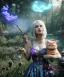 Placeholder: Ultra realistic wonderland photo, happy blonde woman smoking a shisha, blue dress, purple-cat friend, circus dress style, old school tattoo, smoke, marijuana garden, glow eyes, perfect iris, soft color, highly detailed, unreal engine 5, cinematic, ultra detail, volumetric lighting, high definition.