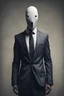 Placeholder: a scary figure wearing a suit and tie with no face