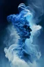 Placeholder: blue smoke in a shape of a person cloud air elemental humanoid