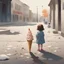 Placeholder: Little girl who has dropped an ice cream cone on ground and is looking at it sadly, by Edward Tufte, artistic, profound, dramatic, digital illustration