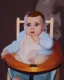 Placeholder: a baby in a colorful setting, disney style