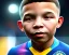 Placeholder: Kylian Mbappé as a child, baby face portrait, smile, 8k resolution