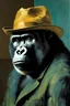 Placeholder: Portrait of a gorilla by Van Gogh