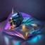 Placeholder: Batman sleeping in holographic foil