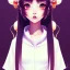 Placeholder: Japanese girl with big brown eyes and long black hair with bangs, cute, beautiful, kawaii, anime, cartoon