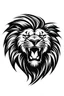 Placeholder: roaring electric lion ink logo, white background