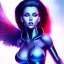 Placeholder: Epic full body picture portrait of busty atletic young beautiful Raven teen titans Frank Frazetta styles