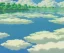 Placeholder: Trees, river, clouds