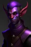 Placeholder: Purple-skinned male Tiefling