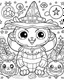 Placeholder: cute Halloween coloring page