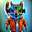 Placeholder: Squirrel toddler, smile, steampunk headphone, sunglass, gangsta neckless, full body, orange puffer jacket, tokio background, dramatic lighting, hyper realistic, unreal engine 5, 16k