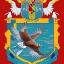 Placeholder: coat of arms of a coastal city with a kestrel, very detailed