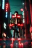 Placeholder: Still Thriller movie, Kaneda of Akira anime, neotokyo city background, retro futuristic style, glow eyes, cinematic, Ultra realistic, wide angle view, soft color, highly detailed, unreal engine 5, RTX, ultra detail, volumetric lighting, 3d, finely drawn, high definition.