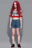 Placeholder: Billie Eilish, in shorts, photorealistic, 8k