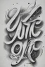 Placeholder: Hand two Lettering O style infinit with background white