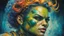 Placeholder: woman hulk iSteampunk, cyberpunk, analog style, Portrait of a cyborg yellow blue turcoise and orange multicolor ink flow: 8k resolution photorealistic masterpiece: Albert Seveso: Anna Dittmann: intricately detailed fluid gouache painting: by Jean Baptiste Mongue: calligraphy: acrylic: watercolor art, professional photography, natural lighting, volumetric lighting maximalist photoillustration: by marton bobzert: 8k resolution concept art intricately detailed, complex, elegant, expansive, fantasti