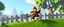 Placeholder: nico belic in donkey kong world, on lawn mover, jumping a fence