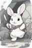 Placeholder: Cute chubby bunny floppy ears adventurer dnd art realism