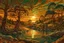 Placeholder: Great landscape, nature at sunset, Paradise Lost, spiritual, surreal, trees, fine art, tan skin, Vincent Van Gogh style, highly detailed, smooth, very sharp focus, illustration, bathing in light, ultra realistic illustration, close-up