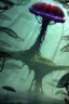 Placeholder: Alien forest with an umbrella made from a jellyfish, photorealistic, Detailed Matte Painting, Deep Colour, Fantastical, Intricate Detail, sunshine, blue sky