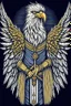 Placeholder: Eagle wearing crown and holding sword with Amberian Security Consulting under neath