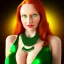 Placeholder: fullbody portrait of beautiful young busty atletic amazon Redhead woman with big green eyes with big emeralds necklace by Anthony Devas 8k