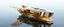 Placeholder: benign transparent superwood alien mega scifi boat with superwood draw bridge and wing doors