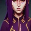 Placeholder: Portrait of a pretty 12 year old warlock girl