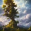 Placeholder: tree mountain and sky