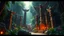 Placeholder: A mystical place of worship featuring ancient totem poles, surrounded by lush greenery and ethereal light, highly detailed, atmospheric, sacred ambiance, digital painting by David Bautista and Artgerm, vibrant colors, lush flora, HDR, magical realism, tranquil setting, 4k resolution