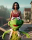 Placeholder: Realistic image, hybrid sexy woman with muppet Sesame Street head, portrait, concept art, smooth, unreal engine 5, god lights, ray tracing, RTX, lumen lighting, ultra detail, volumetric lighting, 3d, finely drawn, high definition, 4k.