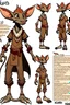 Placeholder: a kobold OC reference sheet