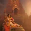 Placeholder:  Indian temple cinematic, 8k, resolution concept art portrait by Greg Rutkowski, Artgerm, WLOP, Alphonse Mucha dynamic lighting hyperdetailed intricately detailed