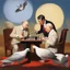 Placeholder: Putin, President Xi Of China And Joe Biden Play Chess With A Pigeon,Ufo And Atomic Bomb Mushroom Cloud,Complex Surgical Instruments Intermixed With A Newborn Boy,Minimalism,Painting By Adrian Ghenie,Rene Magritte,Pablo Picasso,Michelangelo,Salvador Dali,Lucian Freud