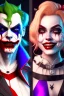 Placeholder: Harley Quinn and joker, high delicate defined details, beautiful, atmospheric, matte, 3 d 8 k octane rendered, sharp focus, illustration, high detail, ultra realistic, highly saturated colors