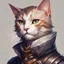 Placeholder: dnd, portrait of male cat-human