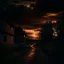 Placeholder: leaving home photo quality dark sunset mood