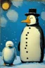 Placeholder: penguin and snowman by van gogh