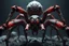 Placeholder: spider human, eight limbs, 6 eyes, 8k 3D, VRAY, concept art, hyperrealism ,photorealism, digital illustration ,Unreal Engine, elaborate, dystopian, detailed retro horror masterpiece, by hr giger