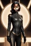 Placeholder: a poster of a Jenna Ortega, dressed as Catwoman, black leather, fine-art photography, rim lighting, 16k, full length, ultrarealistic, UHD faces, Unsplash, kodak ultra max 800, intricate, cinematic pose, centered symmetrical composition, stunning photos, masterpiece, grainy, centered composition