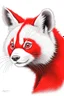 Placeholder: sketch of red panda, realism, pencil